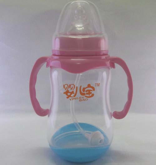 yinge寶300ML寬口徑錐形自動手柄奶瓶