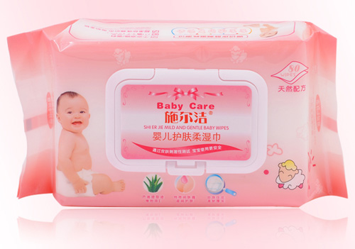 施爾潔嬰兒護(hù)膚柔濕巾80抽帶蓋
