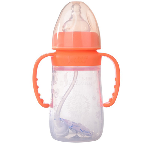 矽利康yinge硅膠奶瓶橘色