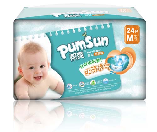 幫爽極薄透氣嬰兒紙尿褲M碼