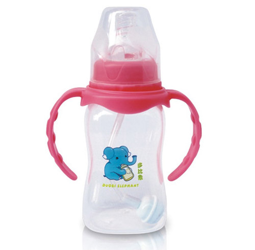 多比象帶手柄自動(dòng)yinge奶瓶粉色