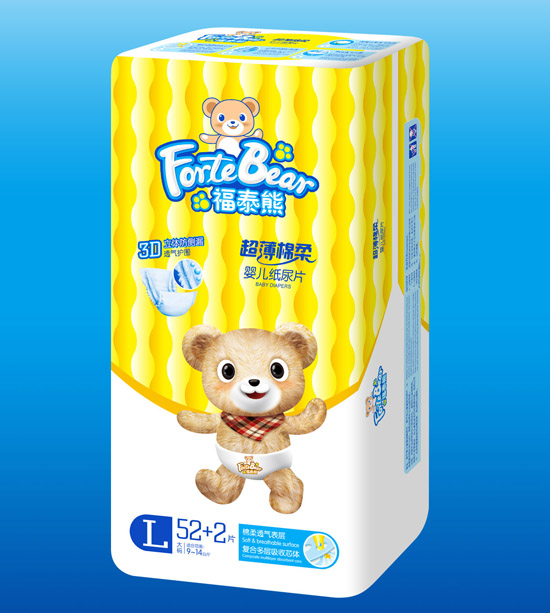 福泰熊超薄棉柔嬰兒紙尿片L碼大片
