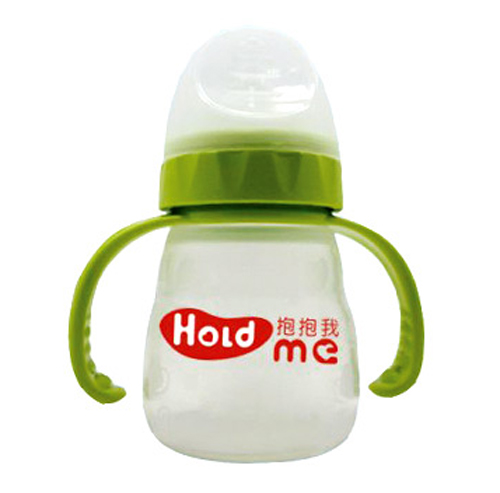 抱抱我寬口徑葫蘆形液體硅膠帶柄自動(dòng)奶瓶