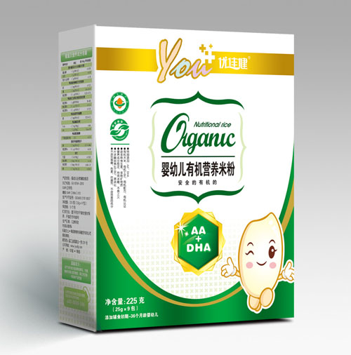 優(yōu)佳健AA+DHA嬰幼兒有機營養(yǎng)米粉盒裝