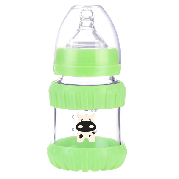 幼愛(ài)防摔感溫晶鉆玻璃寬口奶瓶150ml