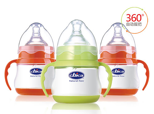 積高寬口徑感溫PP奶瓶150ml