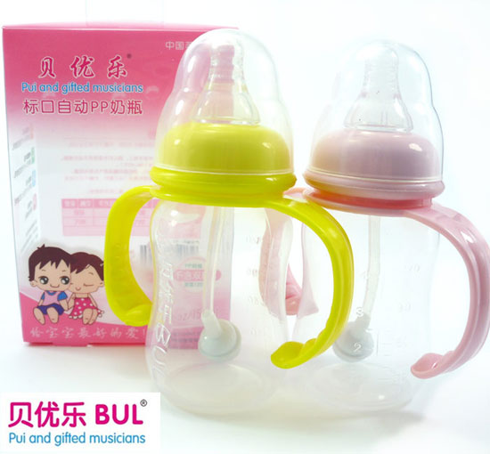 貝優(yōu)樂標準口徑自動PP奶瓶150ml雙色
