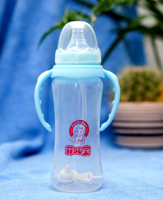 菲兒寶240毫升PP全自動標(biāo)口奶瓶(藍)