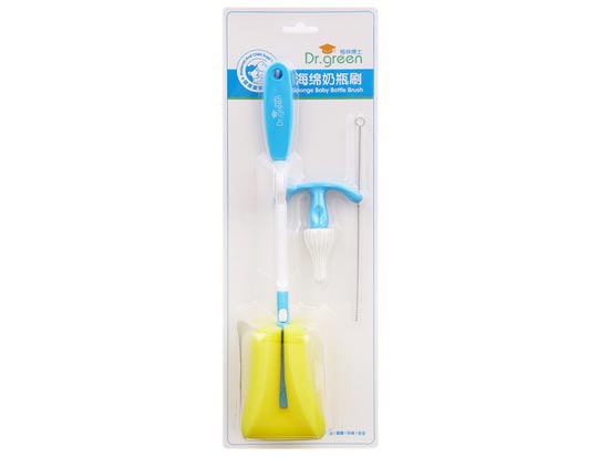 格林博士海綿奶瓶刷藍色