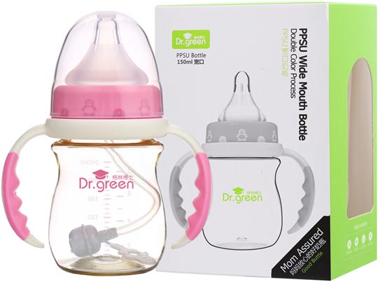 格林博士PPSU寬口奶瓶150ML紅色