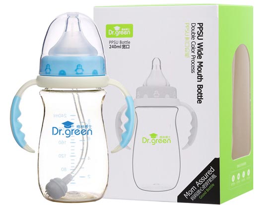格林博士PPSU寬口奶瓶240ML藍色
