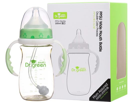 復件-格林博士PPSU寬口奶瓶300ML綠色