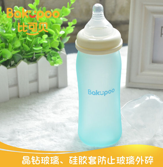 比可貝晶鉆玻璃奶瓶240ML