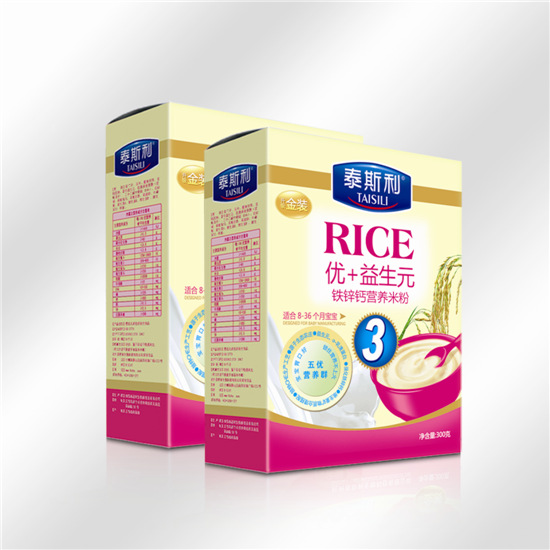 泰斯利優(yōu)+益生元營(yíng)養(yǎng)米粉盒裝-鐵鋅鈣配方