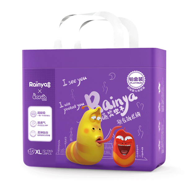 潤(rùn)婭爆笑蟲子鉑金裝嬰兒紙尿褲XL