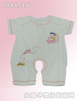 安嬰寶帶扣嬰兒連體衣