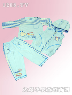 安嬰寶藍色幼童三件套