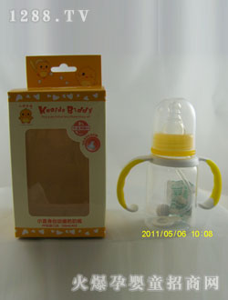 PP標(biāo)口小直身握把自動(dòng)奶瓶