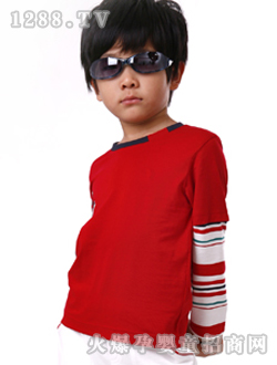 小豬班納男童圓領長袖針織衫