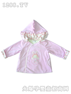 甜心小伙伴側開外套附帽