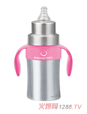 孖寶樂不銹鋼奶瓶紅色260ml