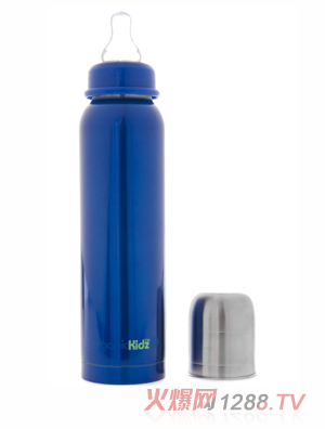 歐可滋不銹鋼標口奶瓶藍9oz