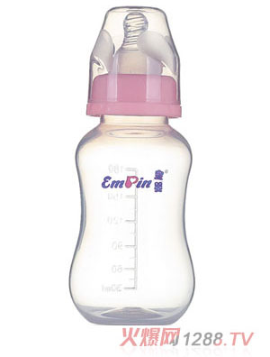皇嬰標口PP圓弧自動小奶瓶120ml粉色