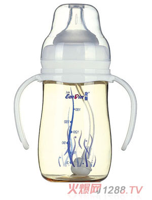 皇嬰PPSU寬口圓弧自動(dòng)奶瓶210ml白色
