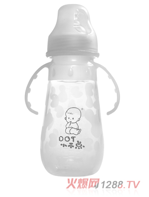 小不點牛媽媽系列寬口奶瓶帶手柄硅膠奶瓶