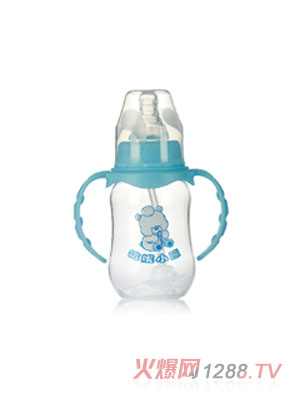 哈尼小熊標(biāo)口弧形雙耳自動PP奶瓶150ml