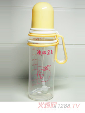 迪加寶貝pp活動(dòng)柄直身自動(dòng)大奶瓶250ml
