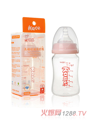 可兒KR-1085標口高硼硅玻璃奶瓶120ml