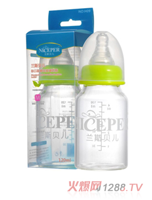 蘭斯貝兒標(biāo)口高硼硅玻璃奶瓶120ml