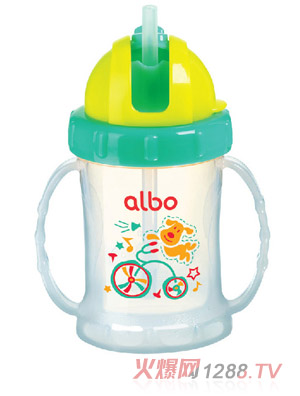 愛(ài)樂(lè)寶雙耳吸管杯杯200ml藍(lán)色