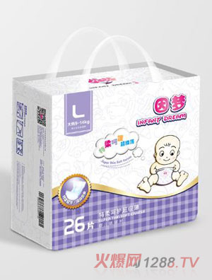 因夢(mèng)特柔超級(jí)薄嬰兒紙尿片L碼