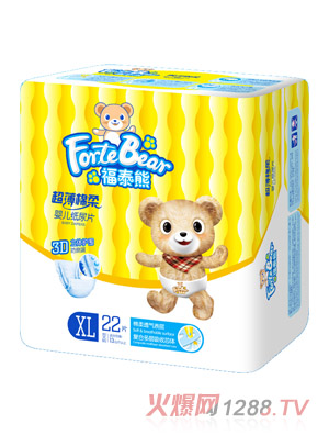 福泰熊超薄棉柔嬰兒紙尿片XL碼小片