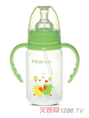 培愛標(biāo)準(zhǔn)口徑PP直身帶柄自動奶瓶120ml