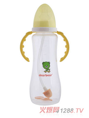 親親貝貝PP標(biāo)準(zhǔn)葫蘆自動奶瓶260ml+握把