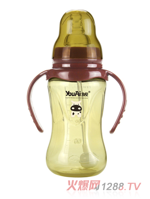 幼愛PP標(biāo)口帶柄自動吸尊貴經(jīng)典奶瓶160ml