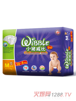 小豬威比紙尿褲M(mǎn)碼64片
