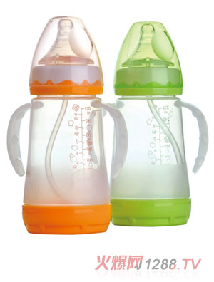 功夫?qū)氊怭P寬口防脹氣大奶瓶