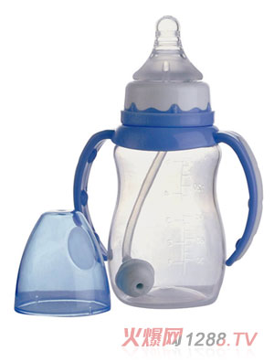 功夫?qū)氊怭P標(biāo)口青瓜帶柄自動小奶瓶