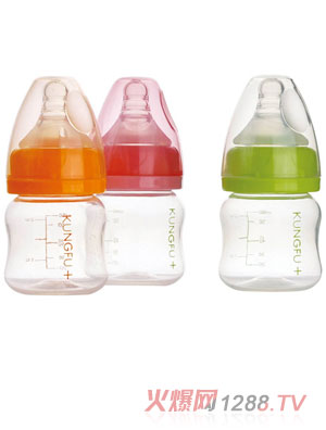 功夫?qū)氊怭P標口弧形迷你奶瓶