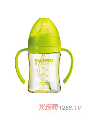 優(yōu)樂寶PPSU寬口徑有柄自動奶瓶180ML(Y)