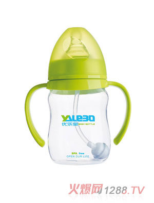 優(yōu)樂寶PP寬口徑有柄自動奶瓶180ML(M)