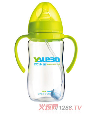 優(yōu)樂寶PP寬口徑有柄自動奶瓶300ML(Y)