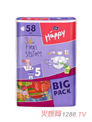 貝拉寶貝嬰幼兒紙尿褲5號58片