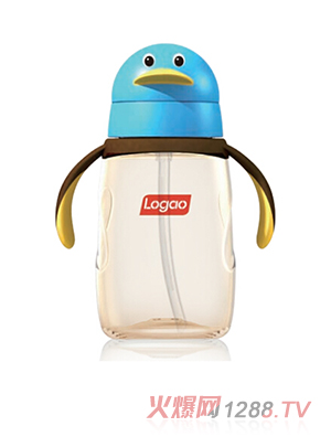 Logao（樂(lè)高）PPSU企鵝吸管水杯