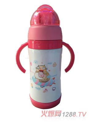 好樂(lè)嬰紅色帶蓋水杯