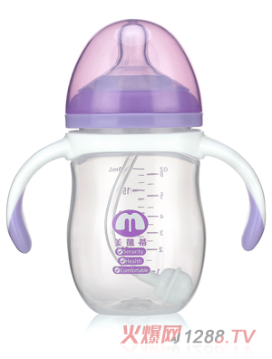 美凱蒂PP奶瓶180ML紫色